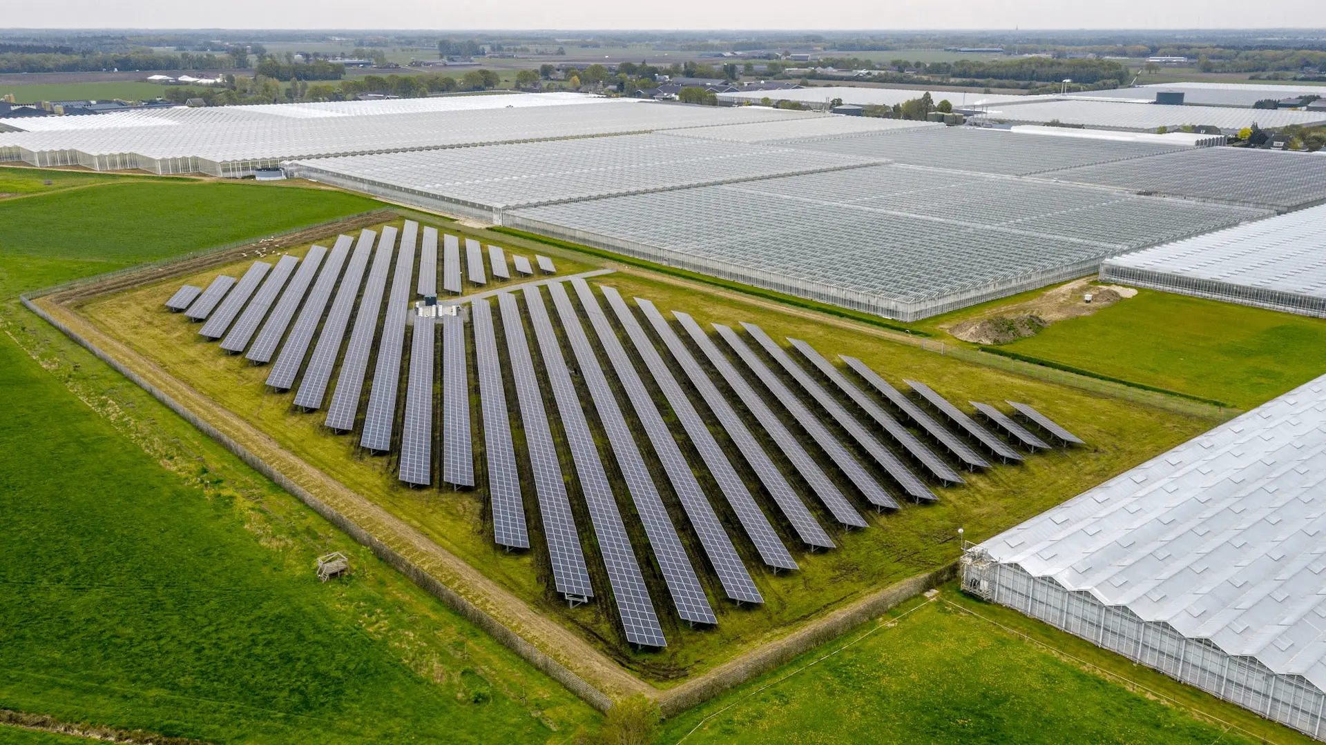 Zonnepanelen van het energiepark